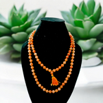Gomed Mala - Natural Hessonite Garnet for Health & Protection with Lab Certificate - Malawala