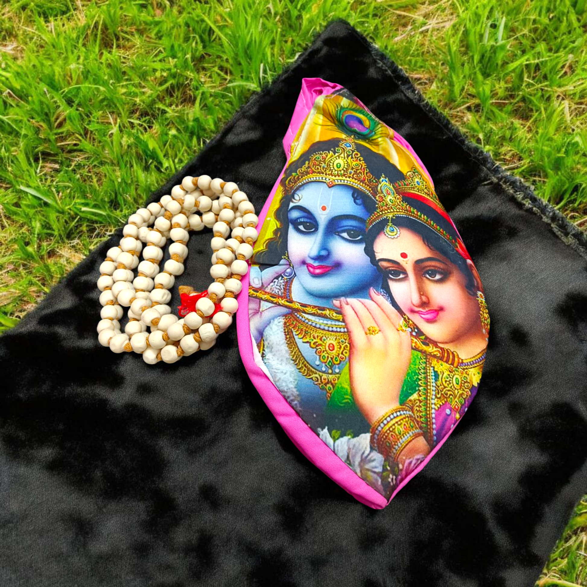 Gomukhi Bag | Radha Krishna Cotton Japa Mala Bag | Malawala