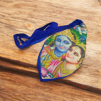 Gomukhi Bag | Radha Krishna Printed | For Mantra Jaap | Malawala