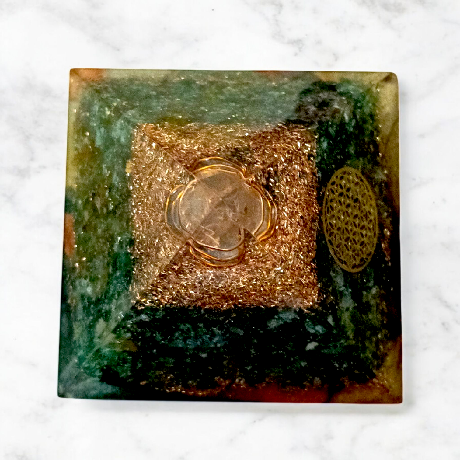 Green Aventurine Oraone Pyramid – Lab Certified for Healing, Luck & Heart Chakra Activation – Malawala