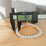White Hakik Bracelet - Natural White Agate for Peace & Clarity with Lab Certificate - Malawala