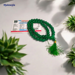 Green Hakik Mala 8MM - Natural Green Agate for Balance & Harmony with Lab Certificate - Malawala