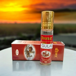 Gulab Attar | 8ML Roll-on by Veena | Premium Rose Perfume | Natural Floral Itra for Daily Wear & Pooja – Malawala