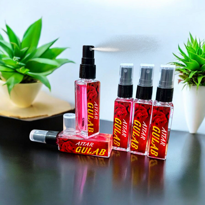 Gulab Spray Attar | 25ML | Natural Rose Fragrance | 0% Alcohol – Long-Lasting Floral Itra for Daily Wear & Worship – Malawala