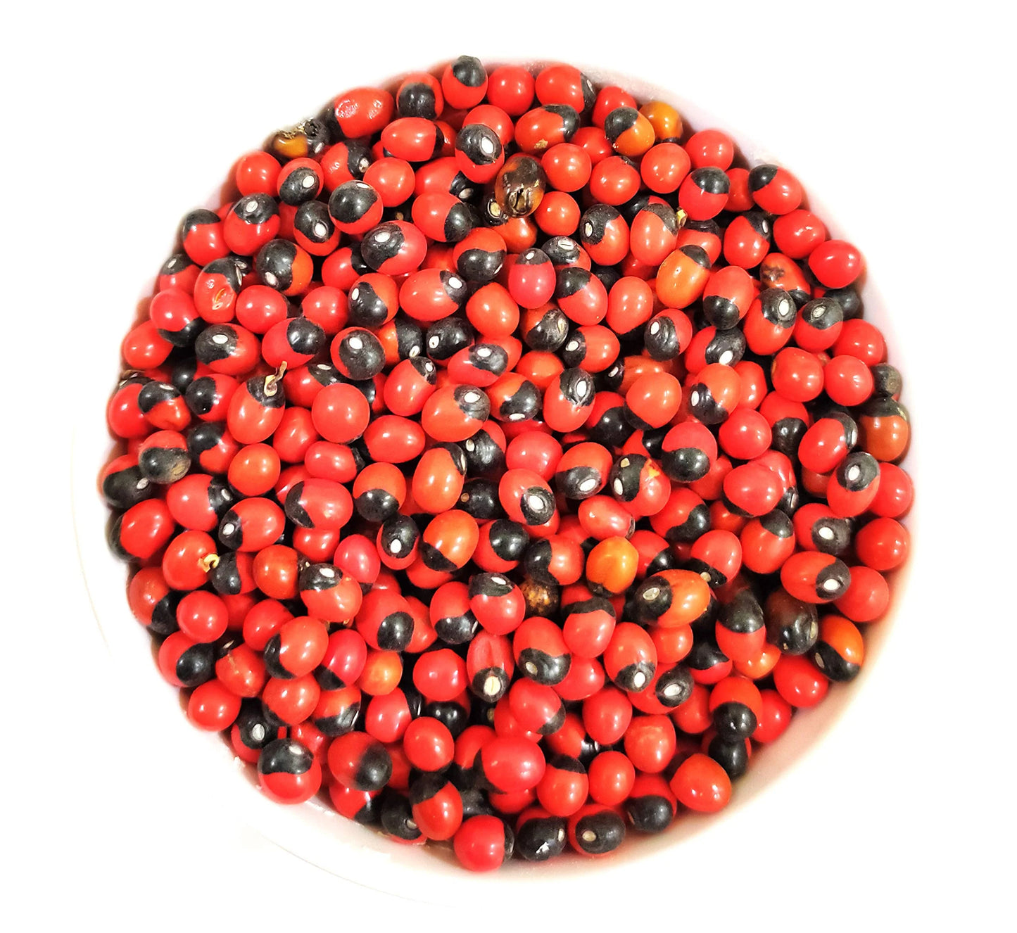 Gunja Seeds Set of 21 – Red, White & Black | Loose Beads | Lab Certified | For Pooja, Remedies & Protection Use – Malawala