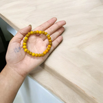 Haldi Bracelet - Natural Turmeric Beads for Purification & Protection with Lab Certificate - Malawala