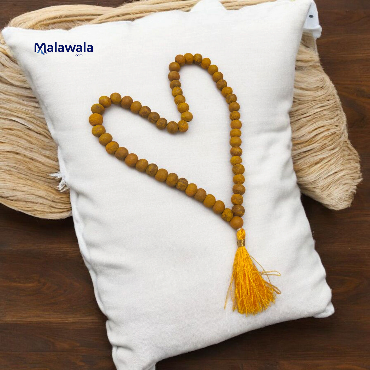 Haldi Mala - Natural Turmeric Beads for Purification & Protection with Lab Certificate - Malawala