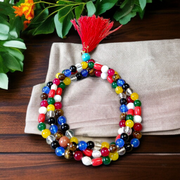 Handcrafted Navratan Navgrah Mala with 108+1 lab-certified 6MM gemstone beads, ideal for meditation and spiritual rituals