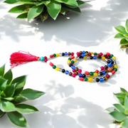 Handcrafted Navratan Navgrah Mala with 108+1 lab-certified 6MM gemstone beads, ideal for meditation and spiritual rituals