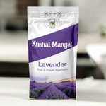 Handcrafted lavender incense sticks displayed with fresh lavender flowers and a traditional incense holder