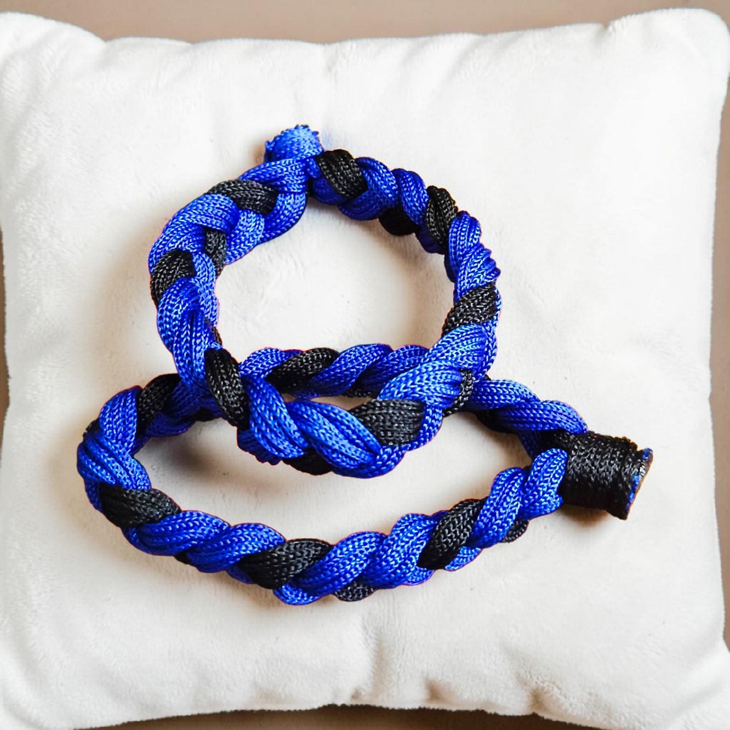 Handmade Blue and Black Bracelet Thread Set for Men and Women Adjustable Friendship Wrist Bands