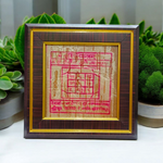 Handmade Brihaspati Yantra drawn on natural Bhojpatra with sacred symbols and Vedic design