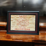 Handmade Shri Tara Pujan Yantra on Bhojpatra, used for worship and spiritual protection, ideal for overcoming life’s challenges