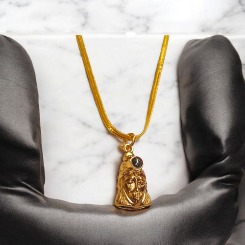 Hanuman Chalisa Locket - Laser-Engraved Pendant with Chain for Blessings & Protection - Malawala