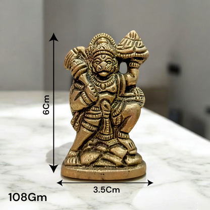 Hanuman Ji Brass Idol | Carrying Mountain | Malawala