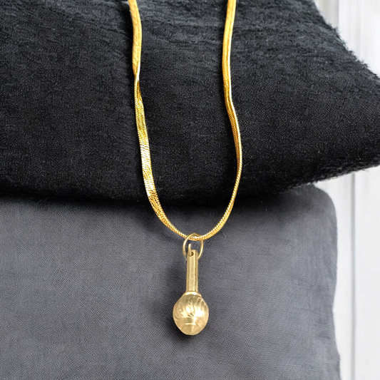 Hanuman Ji Gada Locket with Gold Chain - Divine Hanuman Pendant with Gada for Strength & Protection - Malawala