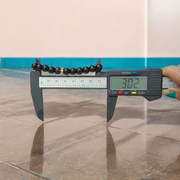 Hessonite (Gomed) and Black Agate (Hakik) bracelet with 8MM beads, stretchable design, lab certified for authenticity