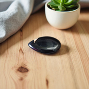 High-quality lab-certified Black Sulemani Hakik Stone with polished finish, used for protection and balance