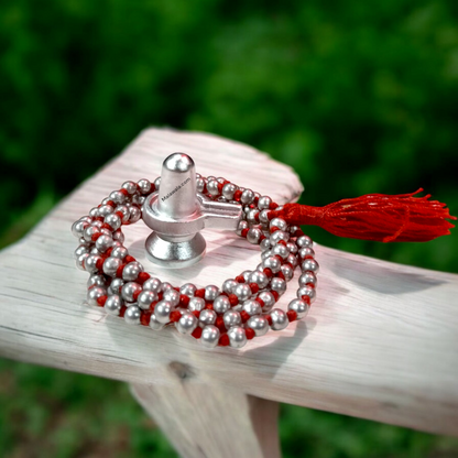 Combo of Parad Mala with Parad Shivling | Lab Certified Spiritual Energy Set