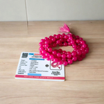 Pink Hakik Mala - Natural Pink Agate for Calmness & Emotional Healing with Lab Certificate - Malawala