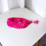 Pink Hakik Mala - Natural Pink Agate for Calmness & Emotional Healing with Lab Certificate - Malawala