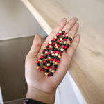 Mix Gunja Mala - Natural Red, Black & White Gunja / Ratti Mala with Lab Certificate - Malawala