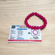 Combo of Original Pink Agate Mala & Pink Hakik Bracelet | Lab Certified
