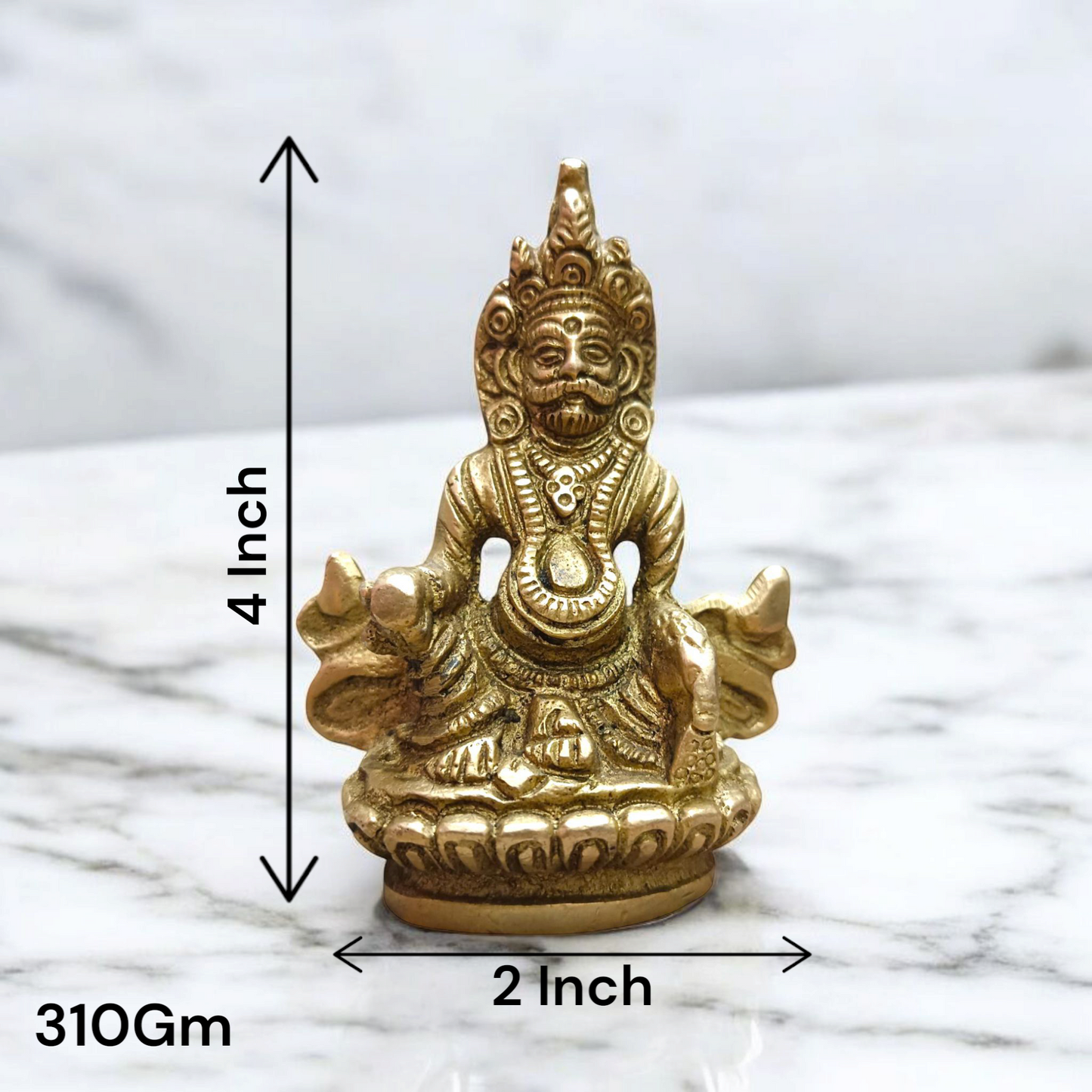 Brass Lord Kubera Statue | Divine Kuber Idol for Wealth & Prosperity | Malawala