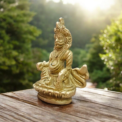 Brass Lord Kubera Statue | Divine Kuber Idol for Wealth & Prosperity | Malawala