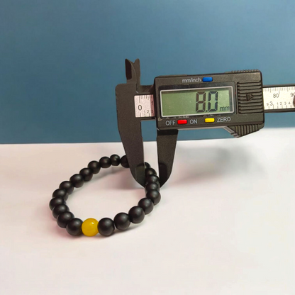 Ebony & Yellow Agate  Bracelet – Balance, Energy & Wellness by Malawala