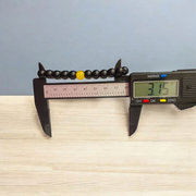 Ebony & Yellow Agate Lab Certified 8mm Bead Bracelet by Malawala – Balance & Wellness