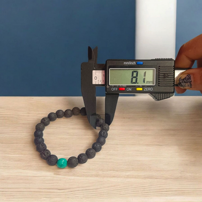 Natural Lava & Turquoise Bracelet  – Detox & Emotional Balance | Lab Certified