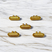 Pure Golden Metal Taweez Set of 5 | Spiritual Amulet with Free Bhojpatra Sheet