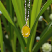 Yellow Agate Pendant | Peela Hakik Locket | Lab Certified Spiritual Jewelry – Malawala