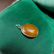 Yellow Agate Pendant | Peela Hakik Locket | Lab Certified Spiritual Jewelry – Malawala