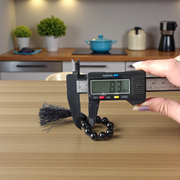 Natural Black Agate Finger Mala 9+1 Beads | Kala Hakik Finger Mala 8mm Beads Size | Lab Certified | Ideal for Meditation, Prayers & Mantra Chanting