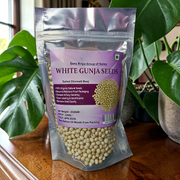 White Gunja Seeds (Safed Chirmi) for Wealth, Protection & Spiritual Use