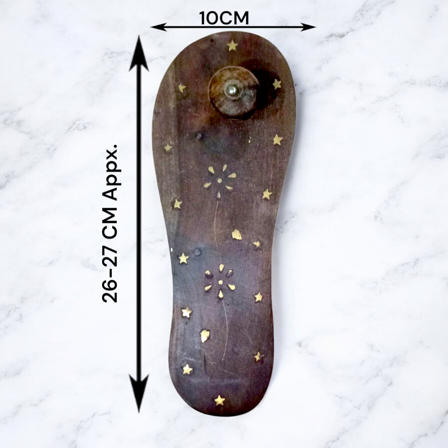 Wooden Charan Paduka | Spiritual Wooden Khadau | Lab-Crafted Malawala