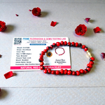 Image of a combo featuring two bracelets made of black and red Gunja seeds, arranged side by side on a clean white background