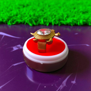 Image of adjustable Kachua Diamond Ring in Ashtdhatu by MALAWALA featuring a tortoise design with embedded diamond, suitable for men and women 