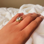 Image of adjustable Kachua Diamond Ring in Ashtdhatu by MALAWALA featuring a tortoise design with embedded diamond, suitable for men and women