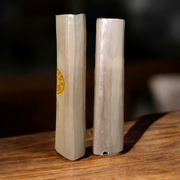 Image of original Mysore sandalwood stick for puja, weighing 30-40 grams, with a rich natural wood texture and soothing aroma