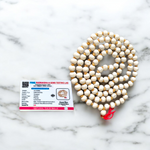 Image showing combo of lab-certified Tulsi Mala and Kamal Gatta Mala with 108+1 beads each, beautifully strung and ideal for meditation and prayer