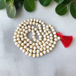 Image showing combo of lab-certified Tulsi Mala and Kamal Gatta Mala with 108+1 beads each, beautifully strung and ideal for meditation and prayer