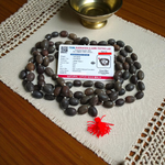 Image showing combo of lab-certified Tulsi Mala and Kamal Gatta Mala with 108+1 beads each, beautifully strung and ideal for meditation and prayer