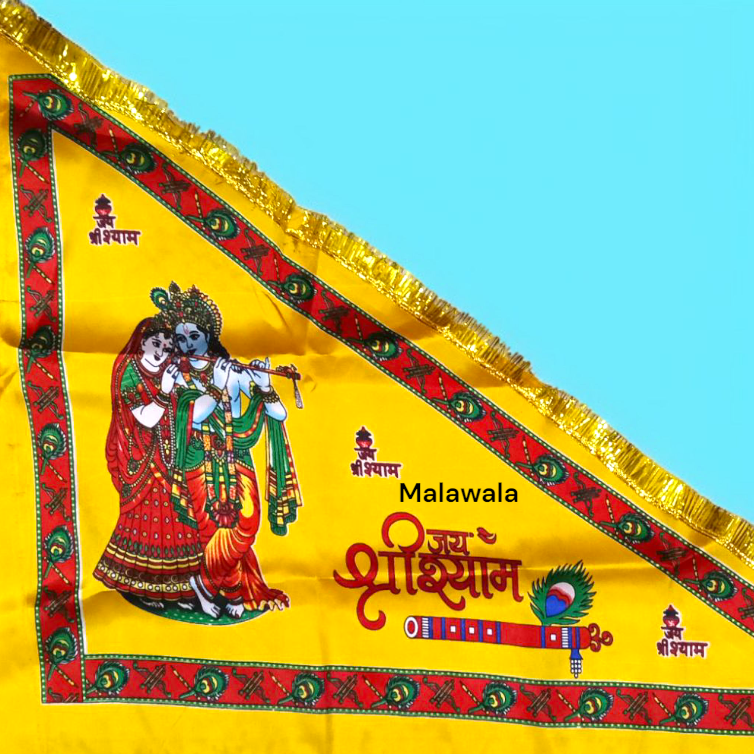 Jai Shree Shyam | Yellow Flag 30X40" – Malawala
