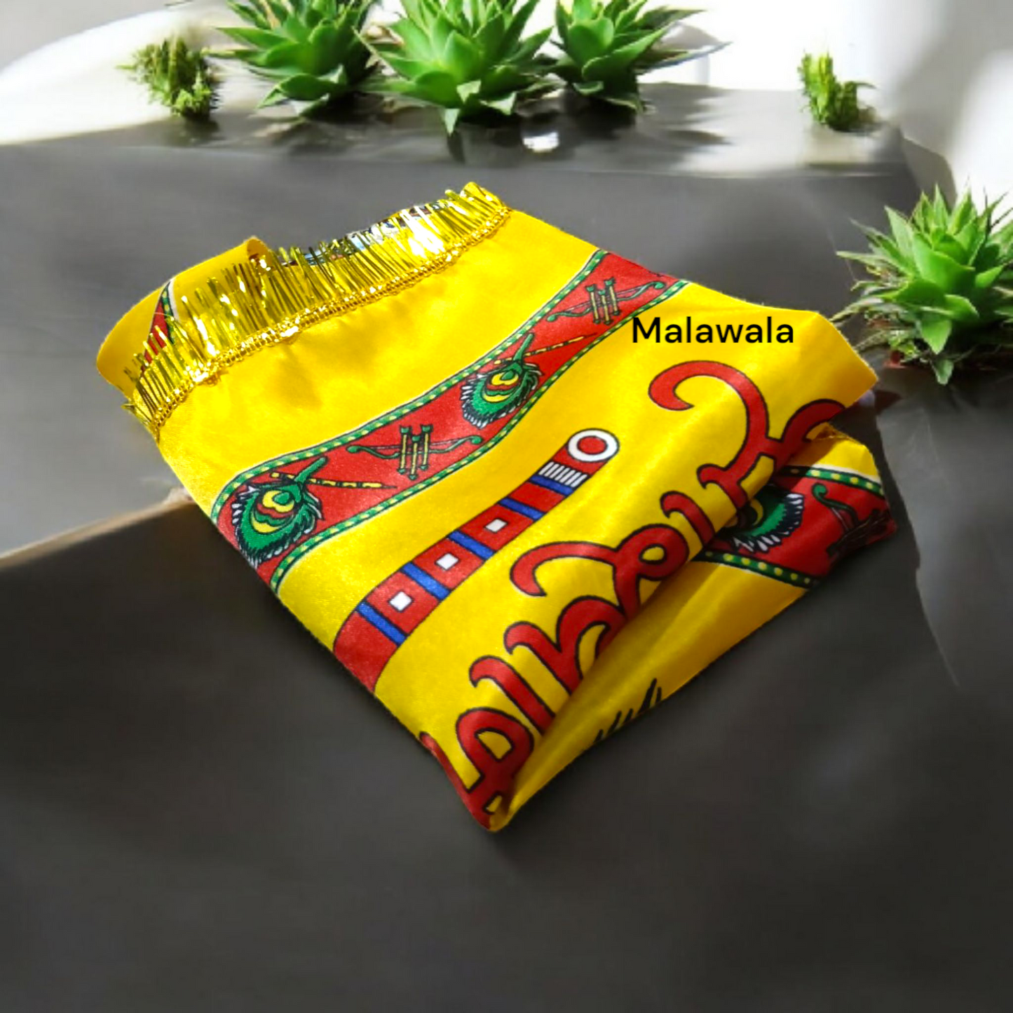 Jai Shree Shyam | Yellow Flag 30X40" – Malawala