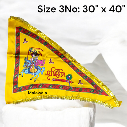 Jai Shree Shyam | Yellow Flag 30X40" – Malawala