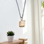 Jasper Stone Pendant with Leopard Skin Pattern on Stainless Steel Chain – Elegant, Lab-Certified Healing Jewelry