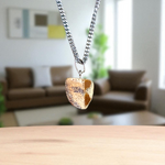 Jasper Stone Pendant with Leopard Skin Pattern on Stainless Steel Chain – Elegant, Lab-Certified Healing Jewelry